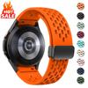 Cinturino in Silicone per Samsung Galaxy Watch 7 6 5 4 40mm 44mm 5 Pro 45mm con Fibbia Magnetica Band 6 Classic 43mm 47mm Braccialetto Senza Spazi
