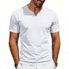 Herren V-Ausschnitt Jersey-Shirt Kurzarm Lockerer Schnitt Atmungsaktiv Schnelltrocknendes Gewebe Lässiges Sommer-Top