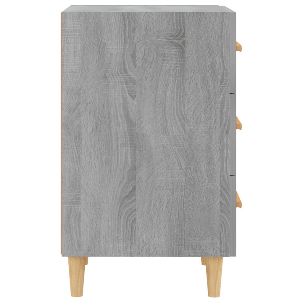 Nightstand Gray Sonoma 40 x 40 x 66 cm Engineered Wood