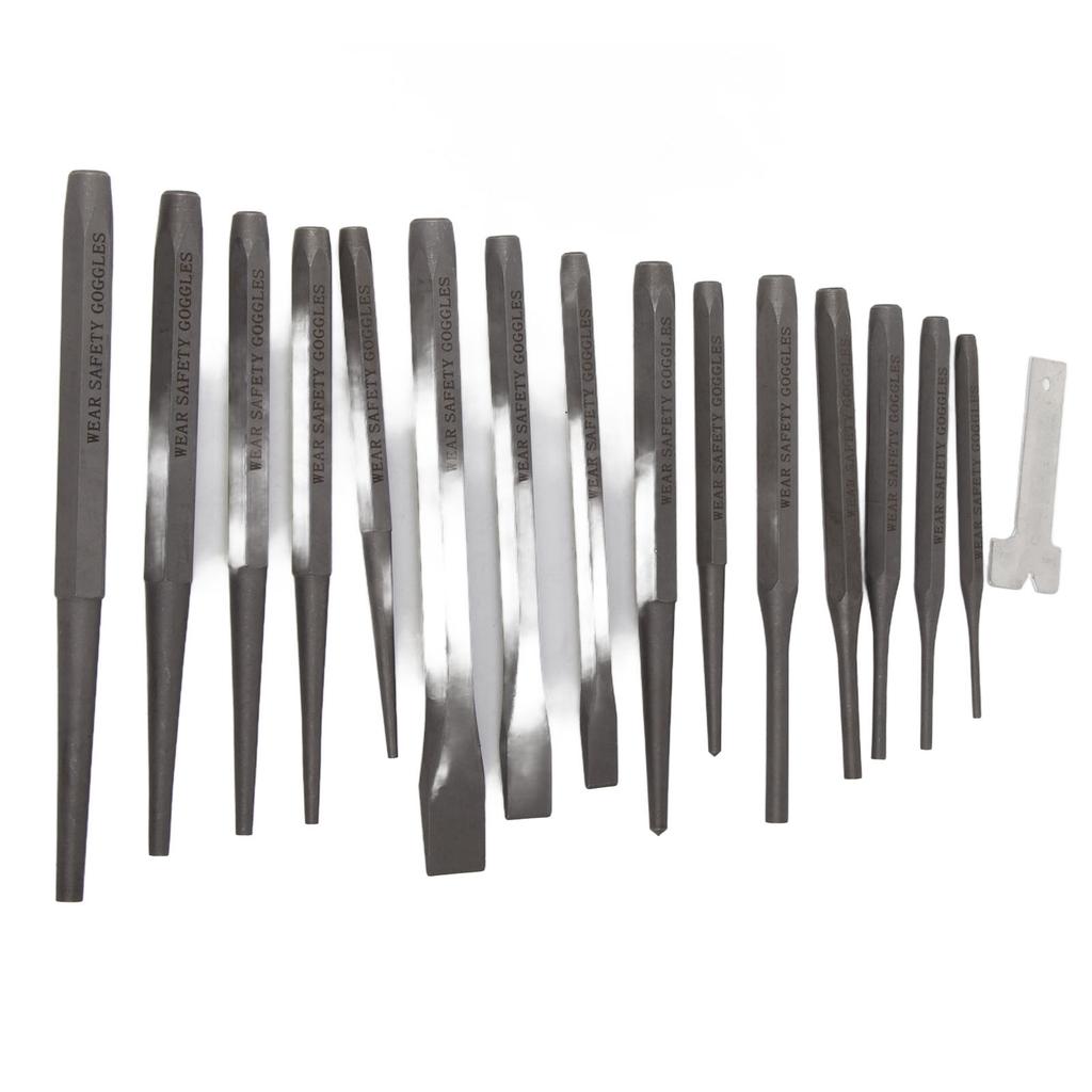 16pcs Mechanics Punches And Chisel Set Pin Centre Taper Cold Gauge Portable Sanding Tool