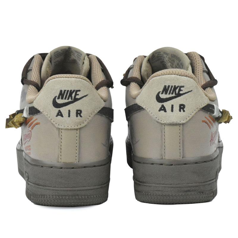 Nike Air Force 1 Slip Resistant Abrasion Resistant Low Top Skateboard Shoes Unisex Brown HQ1176-222(Team1676-)