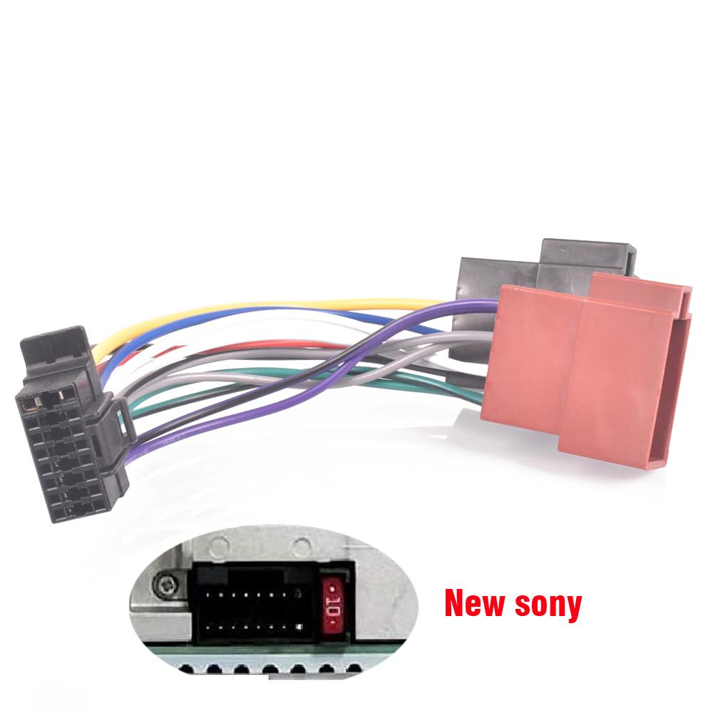 16Pin Car Stereo Radio Harness ISO for Sony Radio To ISO Radio Play Plug Auto Adapter Wiring Harness Connector