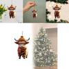 Adorable Cartoon Cow Acrylic Car Pendant Charming Holiday Tree Decoration Home Decor