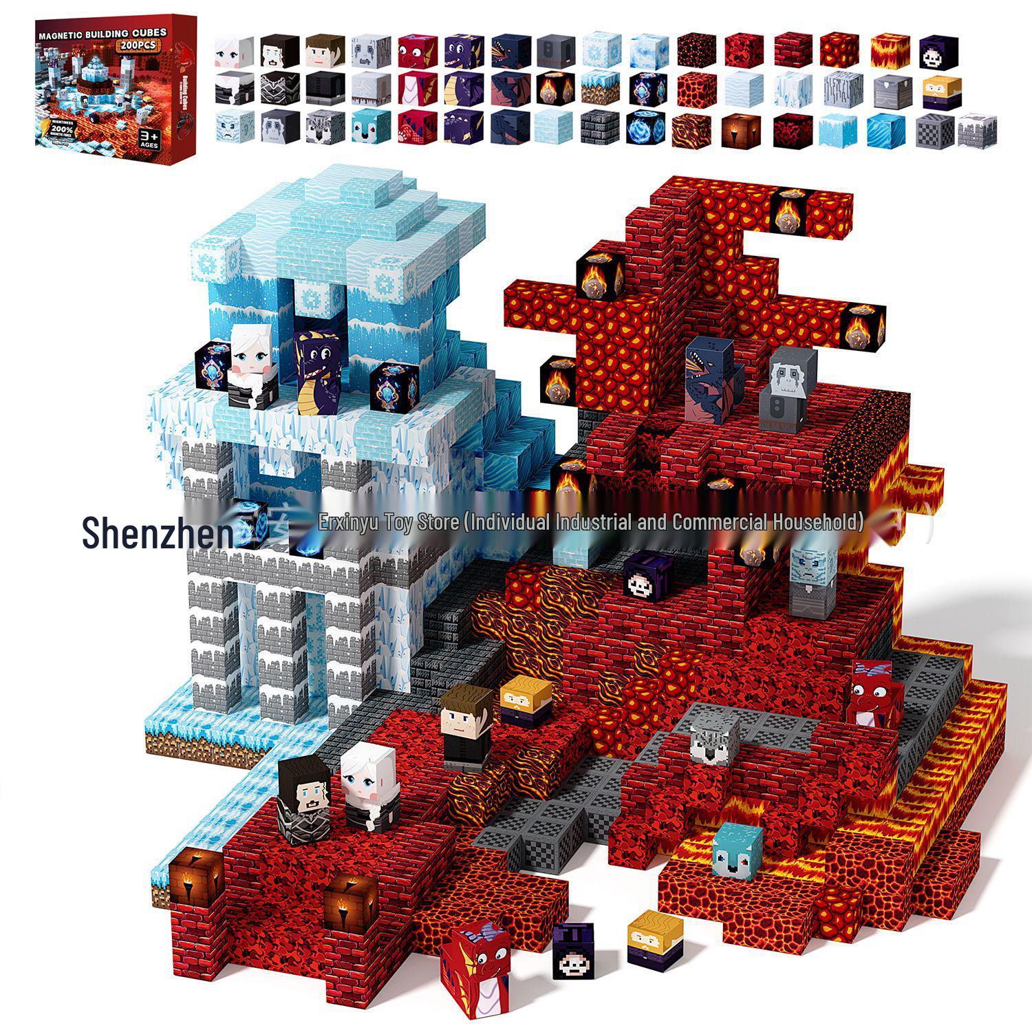 Minecraft Dream Circus Magnetic Cube Building Blocks STEM Set