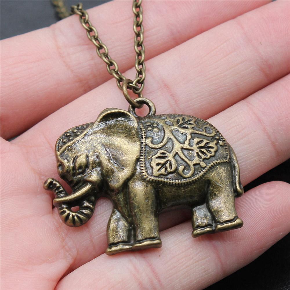 45cm Or 70cm Long Chain Necklace Elephant Kids' Jewelry Materials QN026