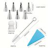 8/10Pcs Russian Piping Tips Set, Icing Piping Nozzles Reusable Frosting Pastry Bags Piping Couplers Cake Baking Decorating Tools