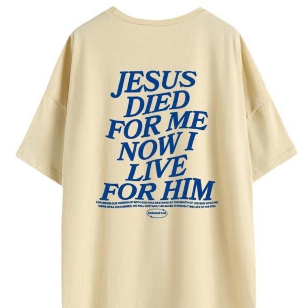 Summer Letter Print Short-Sleeved Round Neck Cotton T-Shirt Loose European Beautiful Women Top