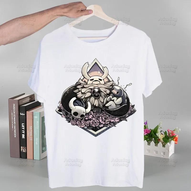Hollow Knight Módne T-shirt s potlačou Letné Unisex Novinka Krátky rukáv Hra Kreslený film Unisex Tričko Unisex Zábavné topy Tričko