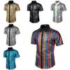 Camisa de Vestir Retro Disco de los 70 para Hombre con Tejido de Poliéster para Cosplay y Ropa de Fiesta