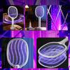 Foldable Electric Mosquito Killer Swatter USB Rechargeable Mosquito Repellent Trap Outdoor Portable Insect Flies Bug Zapper