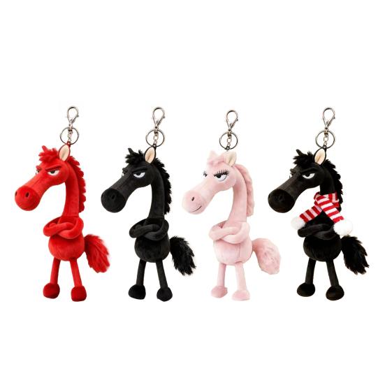 Horse Pendant Plush Material Bag Keychain 2026 Year of Horse Pendant Soft Texture Horse Charm Handbag Decoration