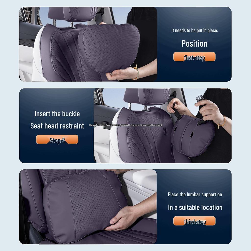 Leapmotor B10 Headrest & Lumbar Support Cushion - Neck Protector & Car Decorative Accessory.