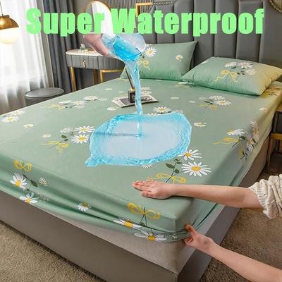 Waterproof Mattress Protector Cover Elastic Fitted Sheet Breathable Pad Bed Double 2 People Couple Bedspread No Pillowcase