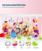 BBSKY Adorable Cartoon Animal Baby Crib Mobile & Teething Plush Rattle Toy