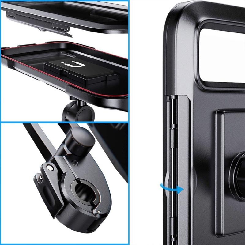 Universal Motorcycle Phone Holder Waterproof Not Vibration Handlebar Mobile Phone Mount Adjustable Height for Bicycles