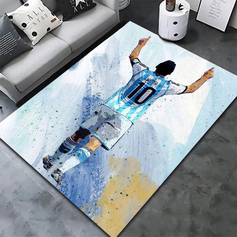 Leo Messi Carpet Rug for Living Room Bedroom Home Sofa Decoration,Kids play Non-slip Floor Mat