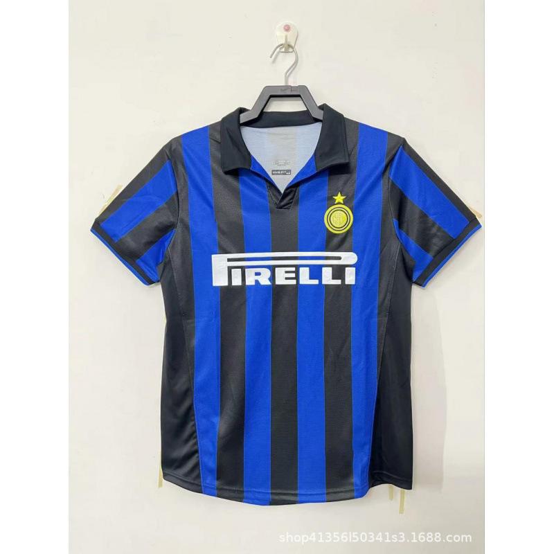 0809 Classic Retro Inter Jersey Home and Away Short-sleeved No. 22 Milito Champions League Serie A Club Football Jersey