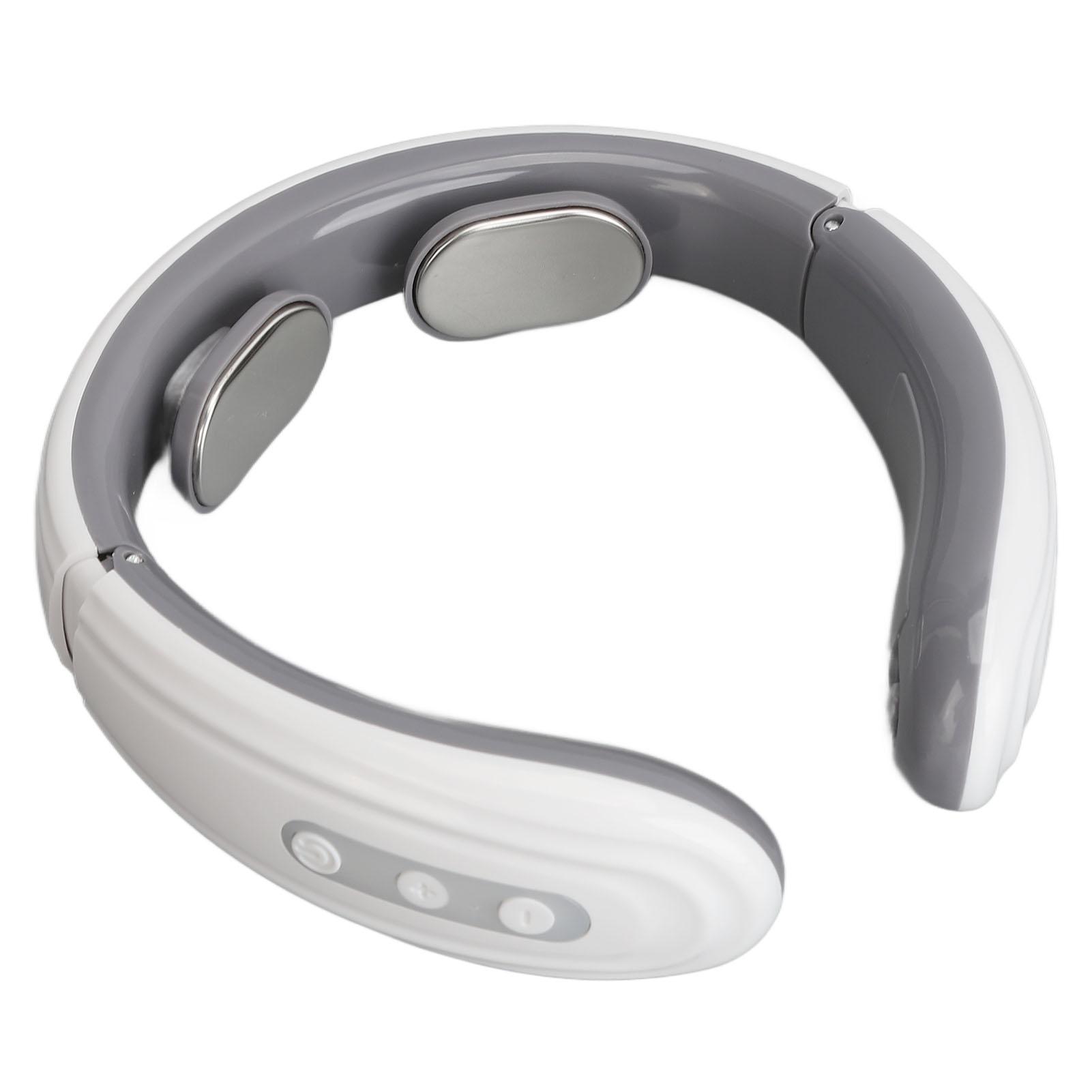 

Электронный импульсный массажер для шеи Электромагнетизм Вибрация Массажное устройство для акупунктурных точек шеи Белый