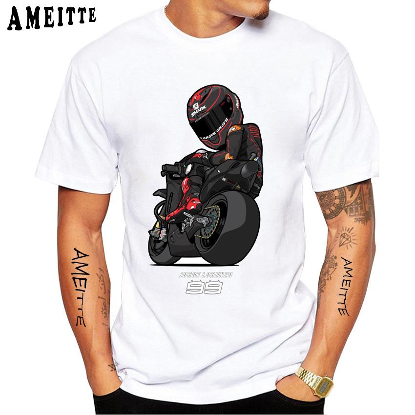 Jorge Lorenzo Number 99 Tshirt New Summer Unisex Short Sleeve Gs Adventure Moto Spor Casual White Tops Motorcycle Rider Tees