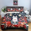 Whimsical cat garden. Bedding Duvet cover sets Duvet covers Pillowcases gifts (1 * Duvet Cover 2 * Pillowcases, without duvet insert)