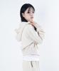 Starryeyed Crop Two-Way Zipper Zip-Up Hoodie (Black)