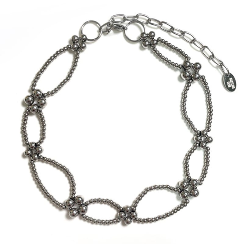 Dazzling Club Metalic Beads Weaving Choker