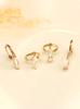 Minimalpiercising 14K Bling Cubic Drop One-Touch Ring Earrings