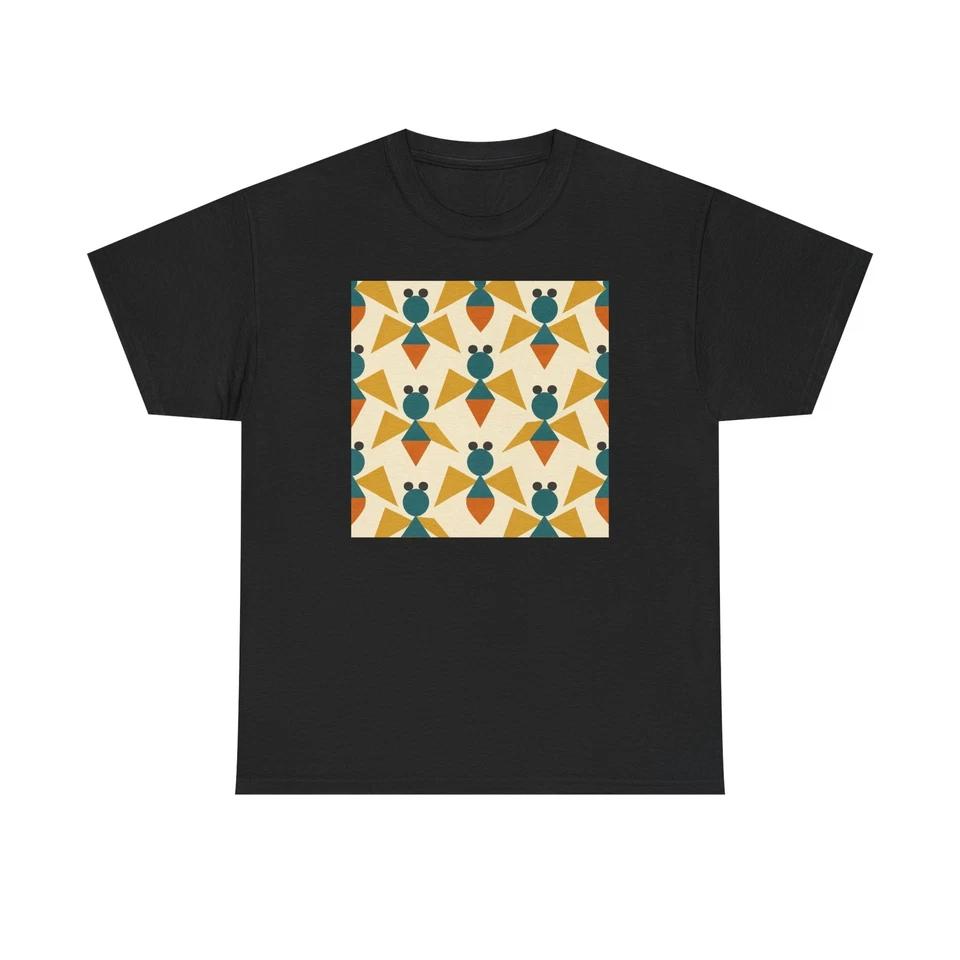 Unisex Adult T Shirt Mid-Century Modern Geometric Bumblebee Pattern 3XL