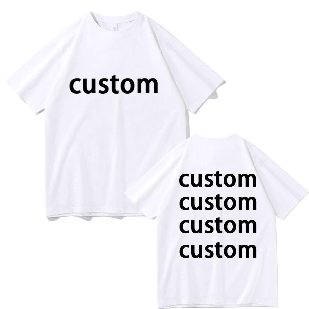 Fashion Brand Design Diy Custom Print T-shirts Men Women Hip Hop Rock Punk Vintage T Shirts Male Anime Casual Oversized Tshirt
