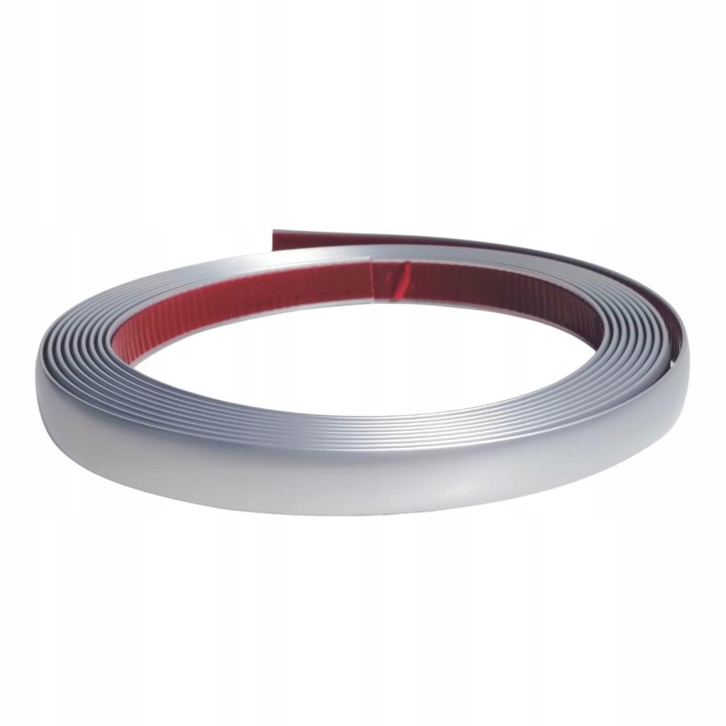 DECORATIVE STRIP SILVER CHROME MAT 30mm SATIN FLEXIBLE SELF-ADHESIVE