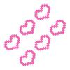 6PCS Mosaic Heart-shaped Pixel Heart-shaped Car Window Decoration, Waterproof Headlight and Taillight Decoration Stickers