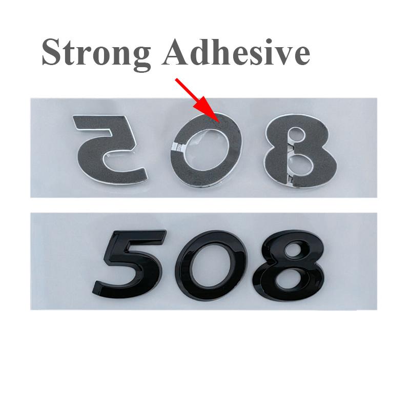 Kovová nálepka na zadní kufr auta Emblém Odznak Logo pro Peugeot 206 207 301 307 308 408 508 2008 3008 4008 5008 GT