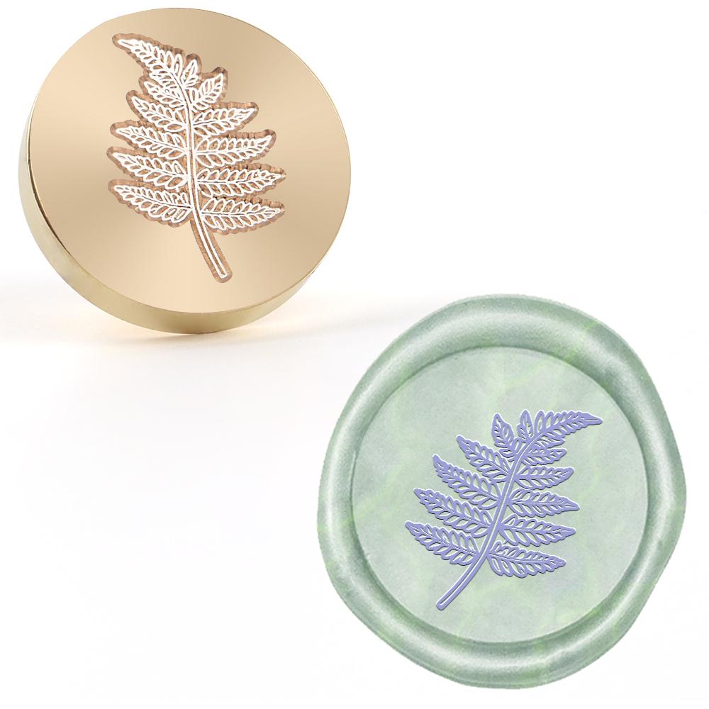 1pc Botanical Wax Seal Stamp Head, Brass Metal Wax Stamp Seal Stamps for Letter Sealing Seals Stamps for Wedding Invitations