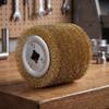 Copper Coated Steel Wire Wire Brush Wheel Steel Wire Roller Metal Polishing Wheel  Paint Removal
