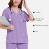 Soft Pink Clinical Uniform with Pockets Scrubs Sets Multifunctional Woman Pharmacy Workwear  Dental