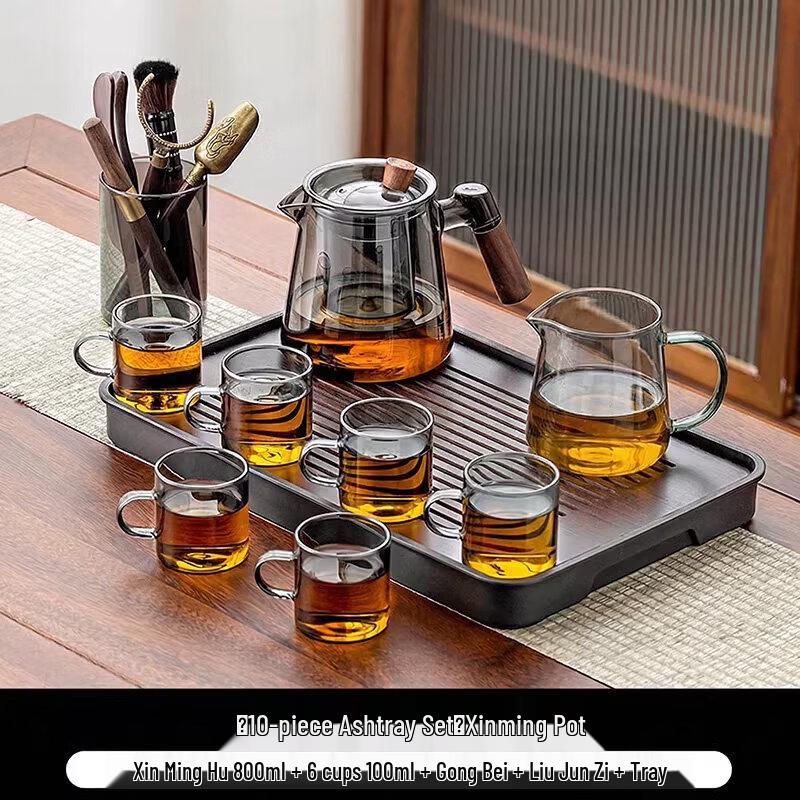Biaoxing Glass Kung Fu Tea Set with Automatic Water Refill