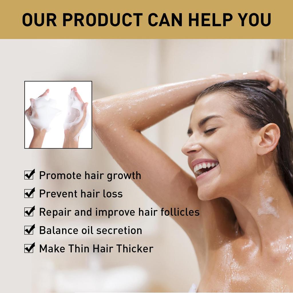 Jaysuing Ginger Anti-Hair Loss Shampoo 100ml - Herbal Natural Shampoo for Oil Control, Hair Growth, Thickening, Anti-Hair Loss, and Strengthening.