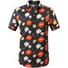 Casual Homewear Men's Shirts Halloween Pumpkin Printing Short Sleeved Shirts Summer Men's and Women's Fashion Holiday Shirt