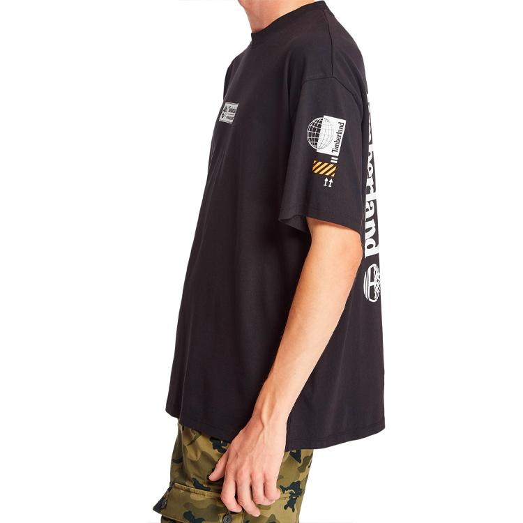 Timberland Earthkeeper Series Printed Short Sleeve T-Shirt Men Tops Black A2B51001