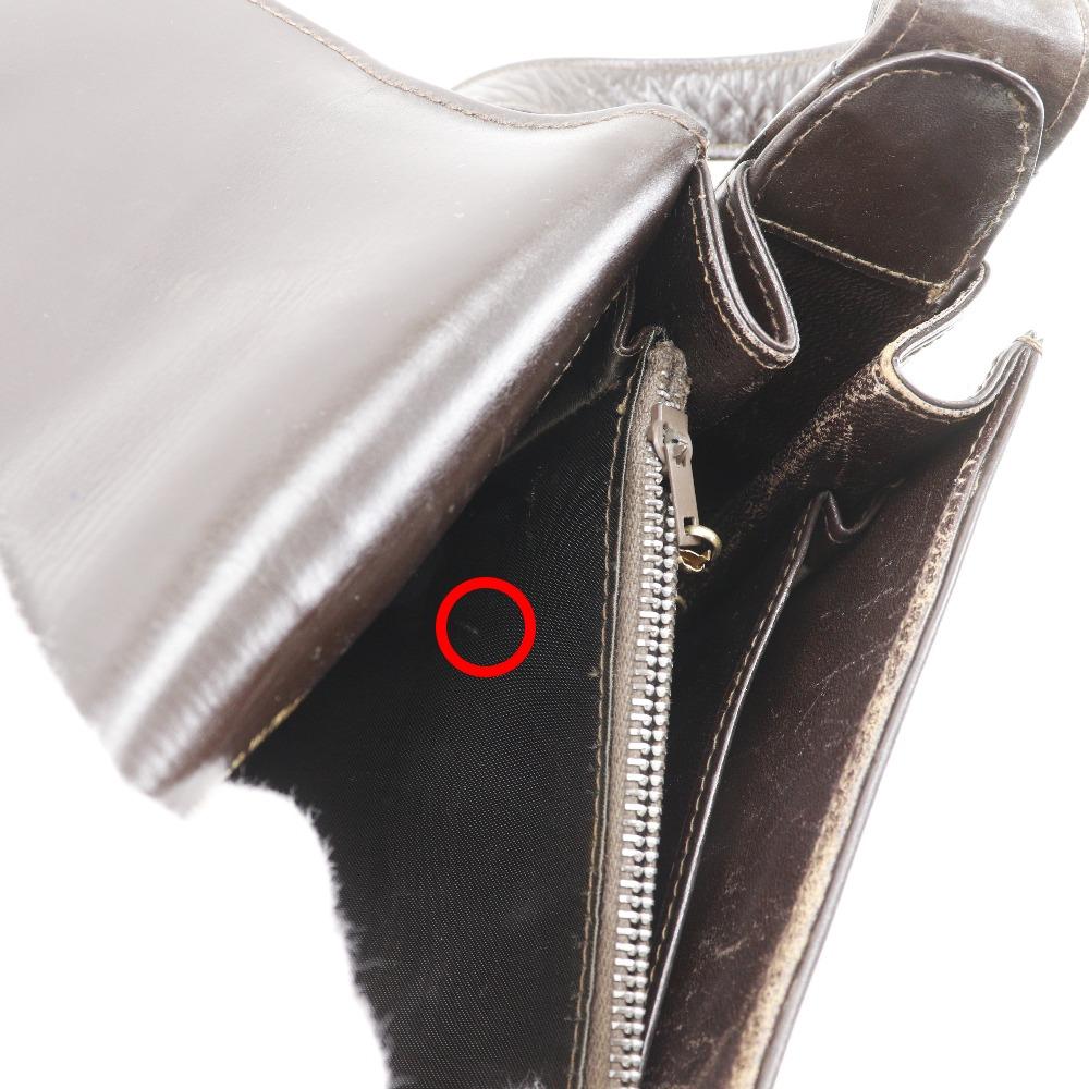 GUCCI Old Gucci Shoulder Bag vintage Brown Calfskin Women Used