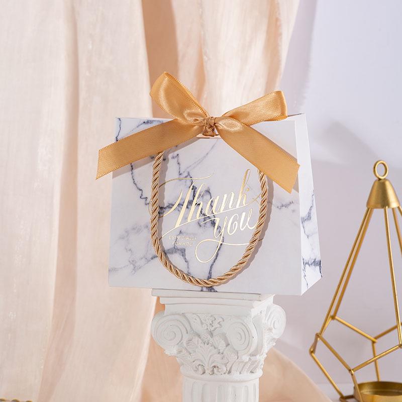 Cross-Border Wedding Favor Gift Bag - Creative Fresh White Candy Box Packaging