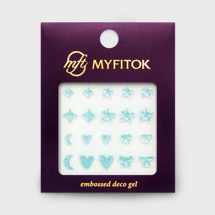 My Fit Talk Embo Deco Sticker Gem Ribbon 4 Types (Choose 1)