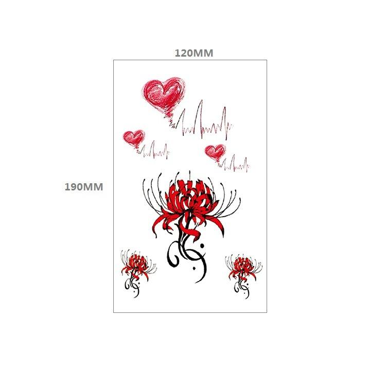 Waterproof Tattoo Sticker Girl Colored Rose Lotus Bohemian Brahma Totem Chest Back Cover Tattoo