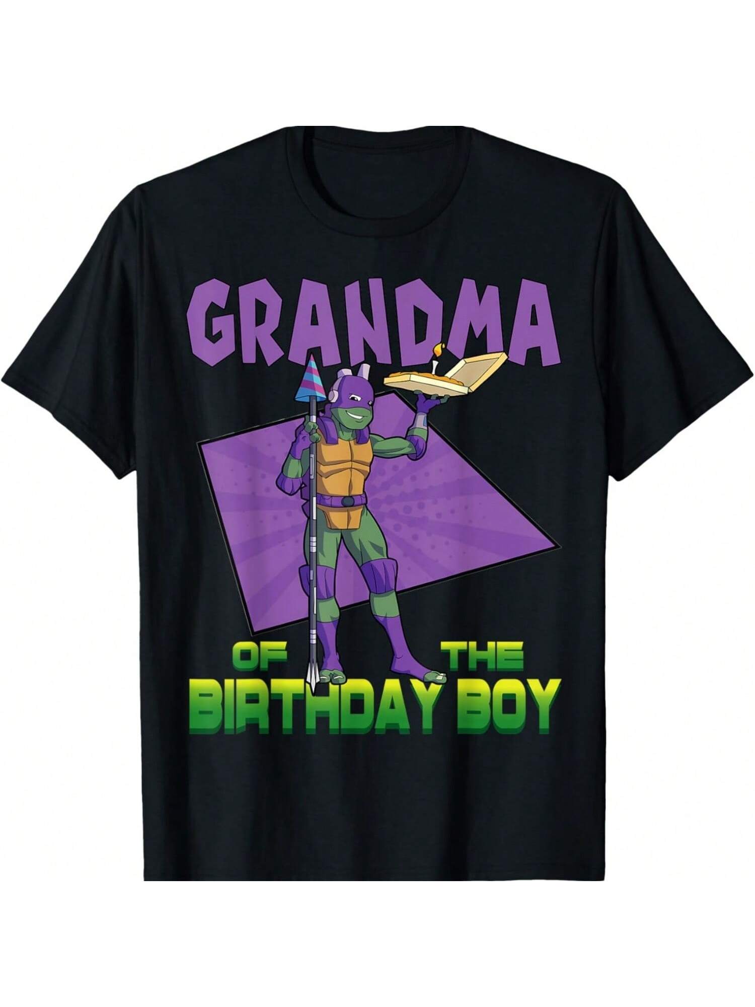 Mademark X Teenages Mutants Ninjas Turtless - Donnie Grandma Of The Birthday Boy Pizza Theme Party T-Shirt S