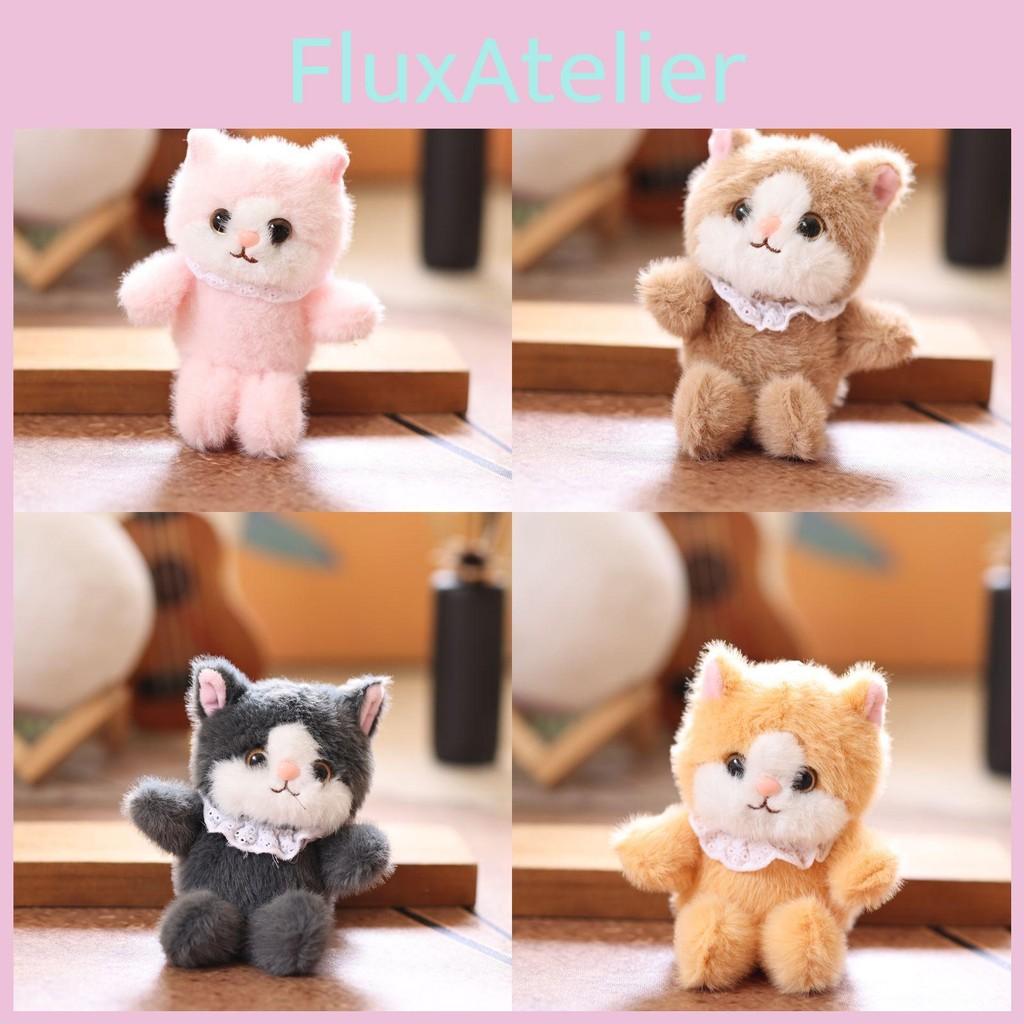 Cute Cat Realistic Plush Keychain With Ultra Soft Pp Cotton Bag Gift Charm