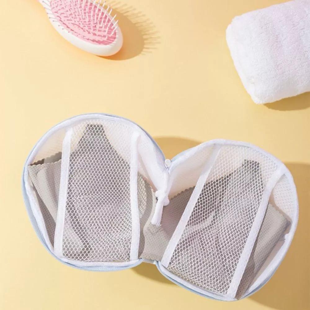 Polyester Washing Bag Foldable Zipper Laundry Bag New Bra Storage Bags