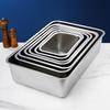 ZISIZ 304 Stainless Steel Flat Square Serving Tray