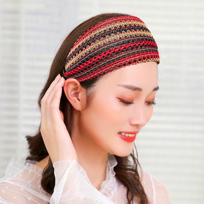 1 Stück Haarband Retro Haarband Breit Rutschfest Elastisch Damen Stirnband Böhmisch