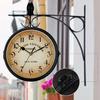 EuropeanVintage Clock Weatherproof Outdoor Large Wall Clock Pastoral Home Bedrooms Wall Clock silent indoor Study walldecoration