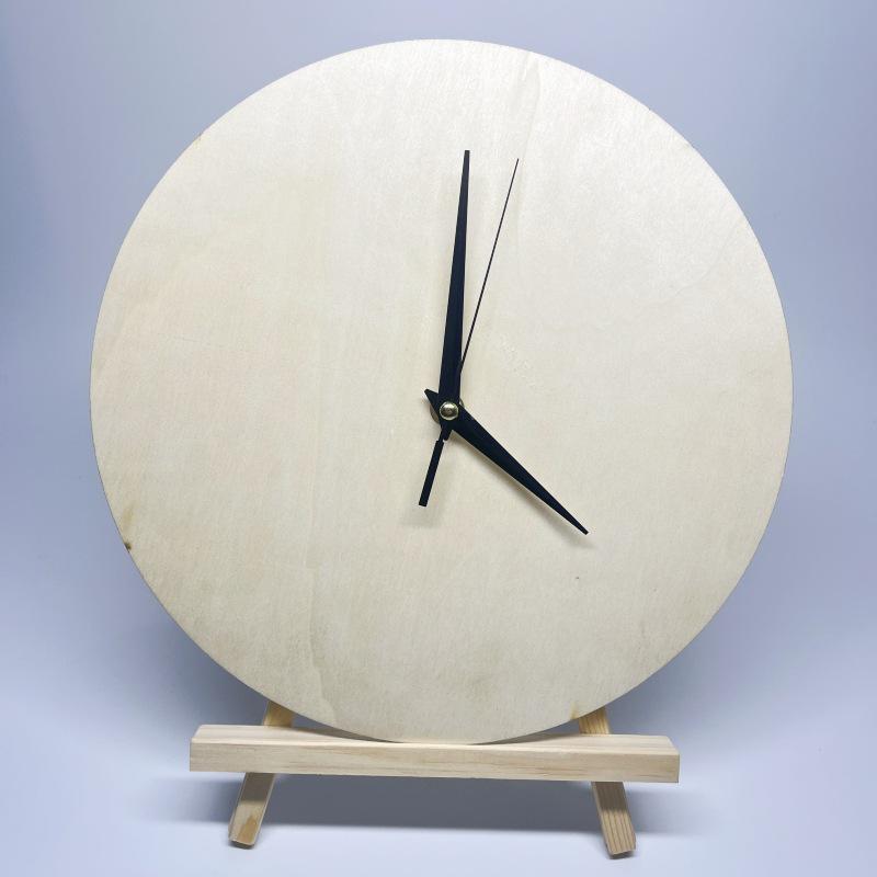 DIY Wooden Dial Wall Clock: Round Wood Board for Kids' Painting & Crafting